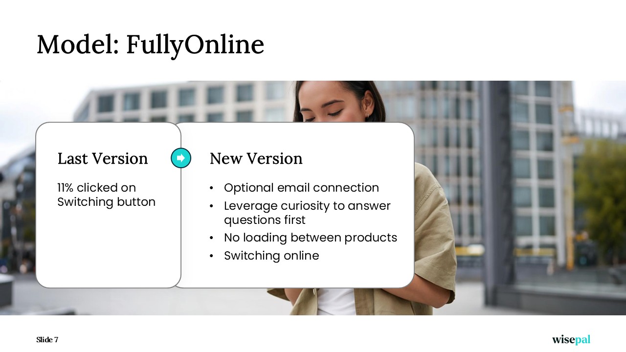 New version feature comparison slide