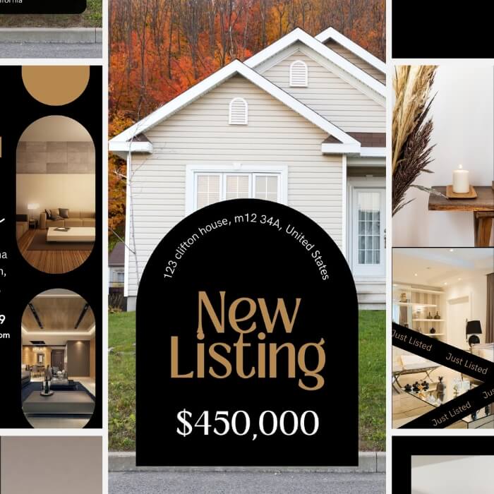 Instagram story templates for real estate listings with elegant visuals