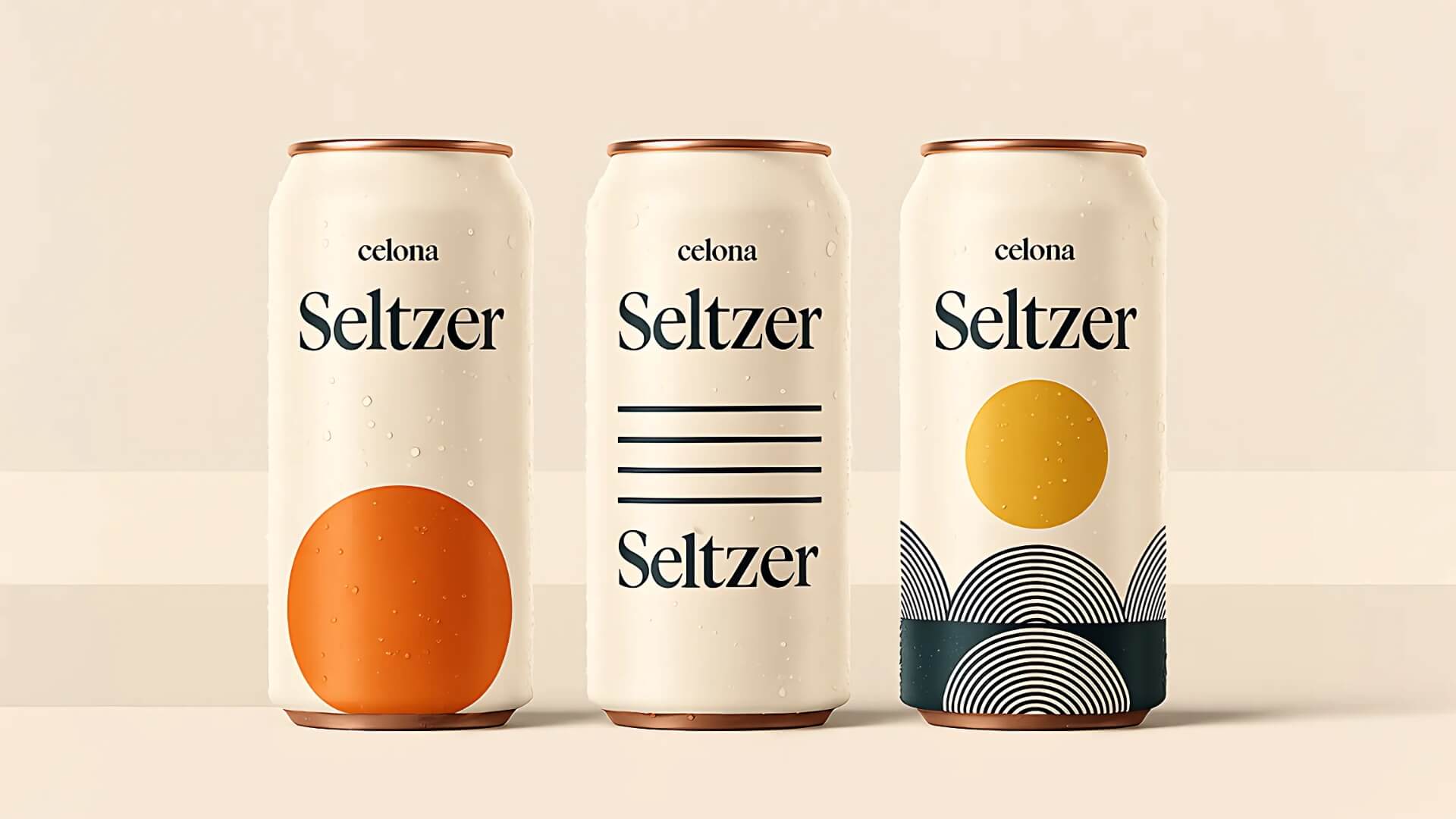 Seltzer drink can branding mockup